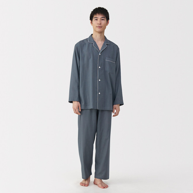 Men's Double Gauze Long Sleeve Pyjama Set