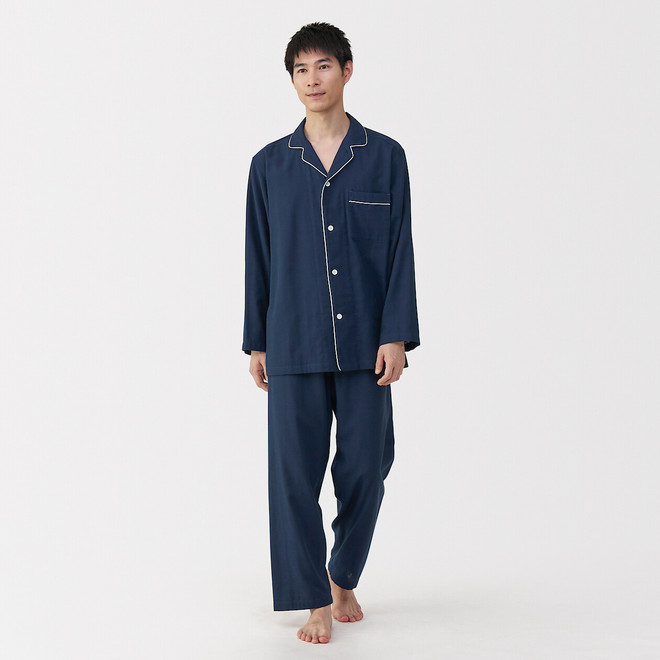 Men's Double Gauze Long Sleeve Pyjama Set