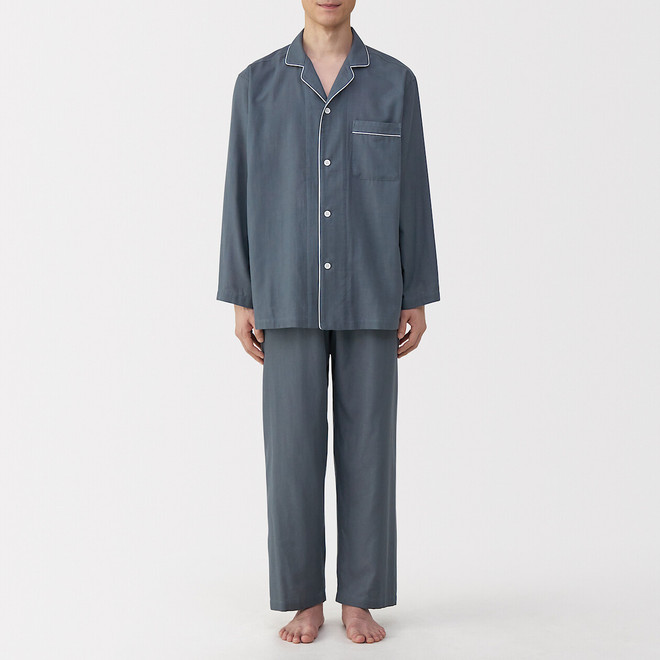 Men's Double Gauze Long Sleeve Pyjama Set