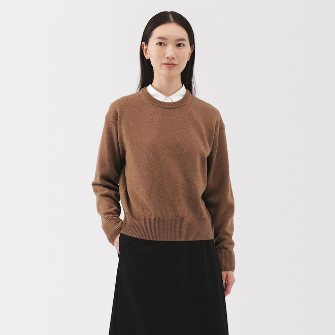 Women's Medium Knit Wool Crew Neck Jumper