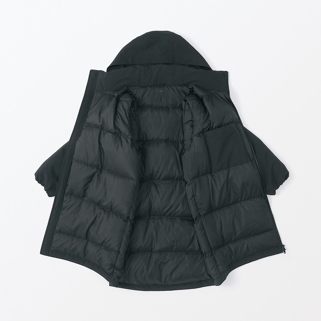 Men's Down Stand Collar Long Coat | MUJI