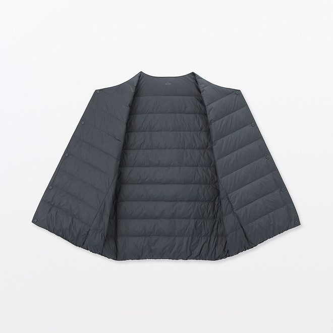 Men's Recycled Nylon Lightweight Down Packable Collarless Gilet