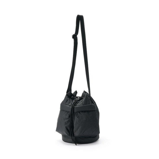 Recycled Nylon Water‐Repellent Padded Bucket Bag