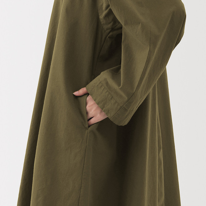 Women's Wool and Cotton Poplin Shirt Dress