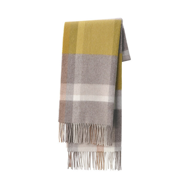 Unisex Wool Large Check Stole