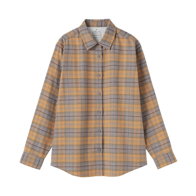 Women's Double‐Brushed Flannel Regular Collar Shirt