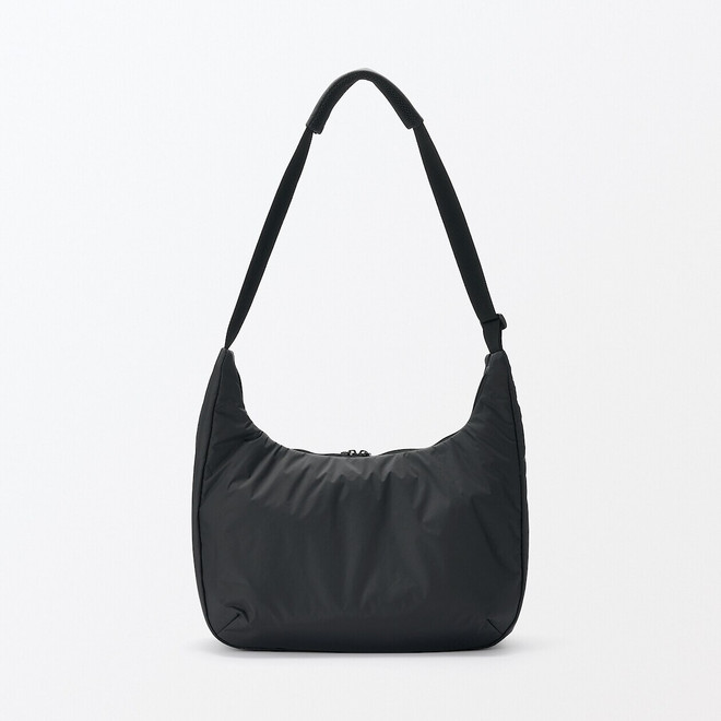 Recycled Nylon Water‐Repellent Padded 2‐Way Shoulder Bag