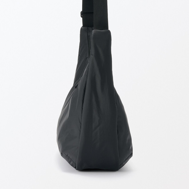 Recycled Nylon Water‐Repellent Padded 2‐Way Shoulder Bag