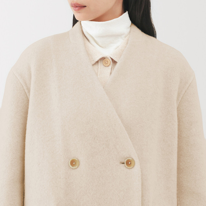 Women's Recycled Cashmere Blend Double-Breasted Coat