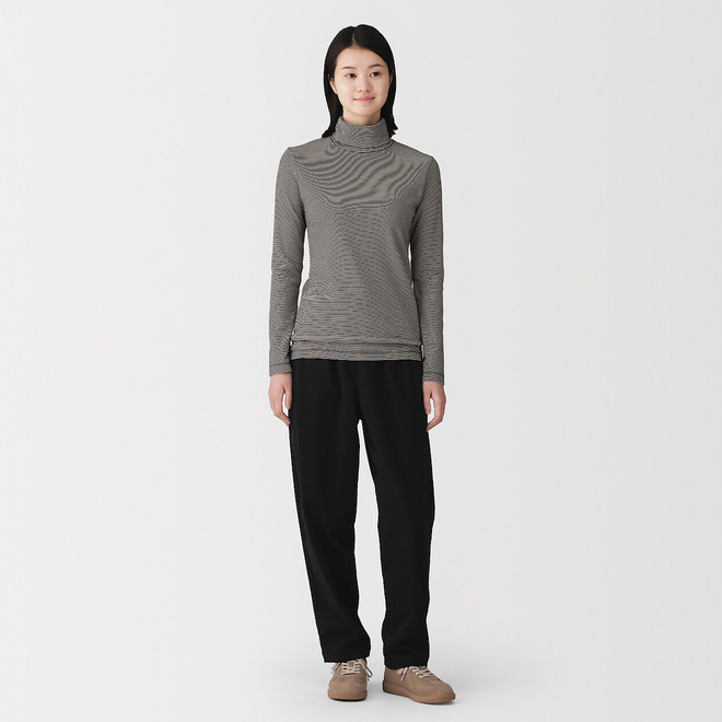 Women's Flannel Stretch Tapered Leg Trousers