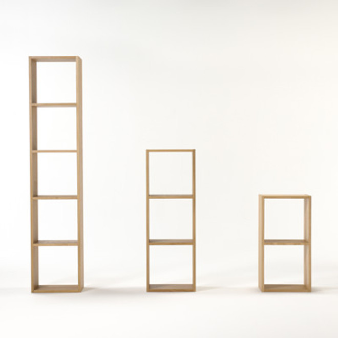 Oak Narrow 2 Shelf