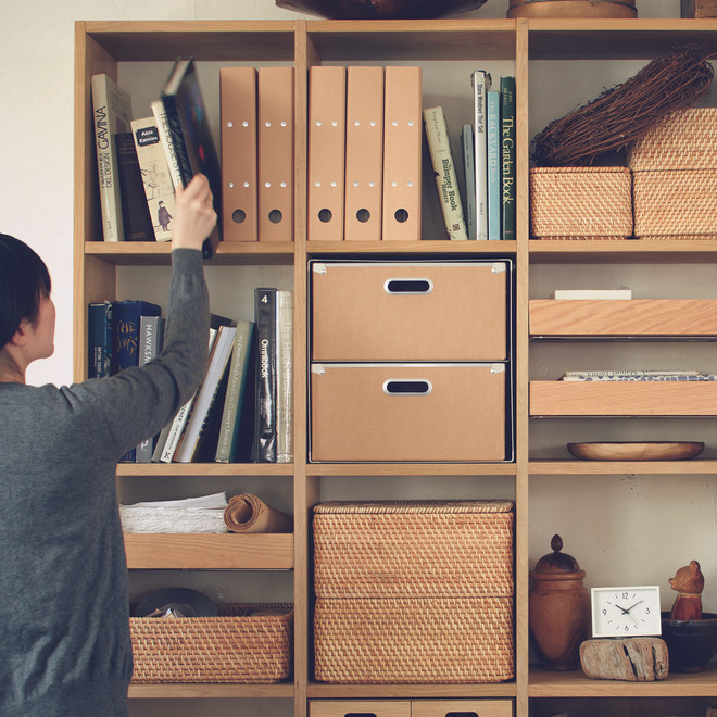 Oak Cube Shelving Unit - 5 Tier