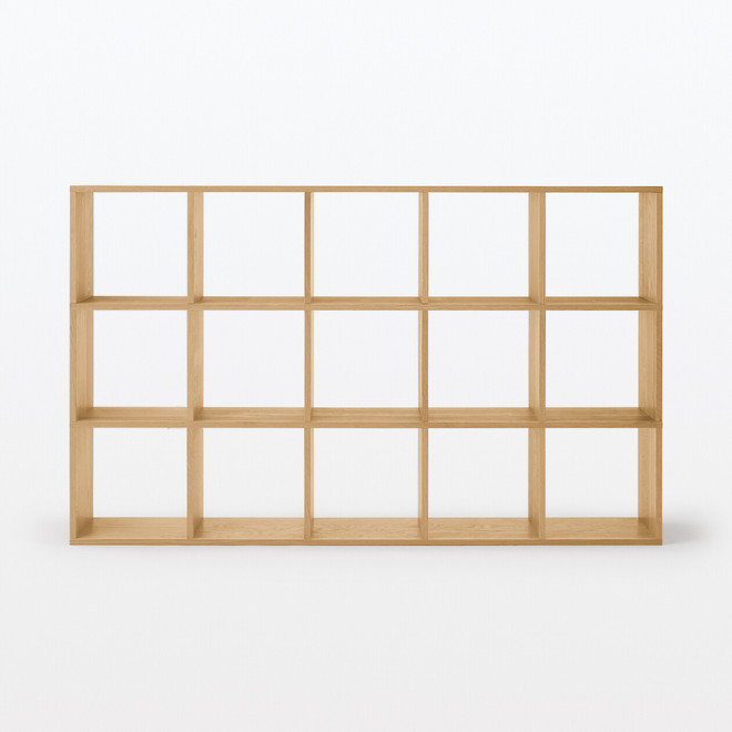 Oak Cube Shelving Unit ‐ 5 Tier, 15 Cube