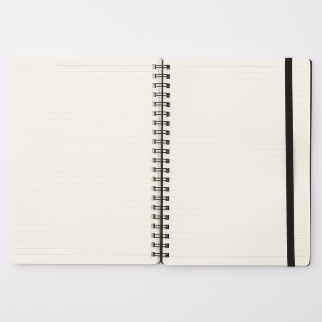 High Quality Paper Double Ring Notebook with Rubberband A6