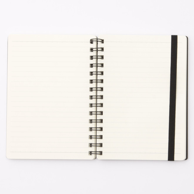 High Quality Paper Double Ring Notebook with Rubberband A6