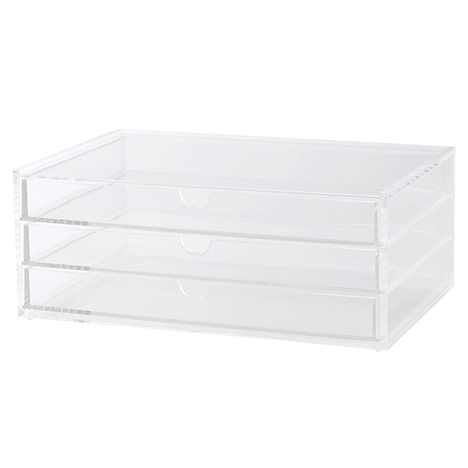 Stackable Acrylic 3 Drawer Box ‐ L