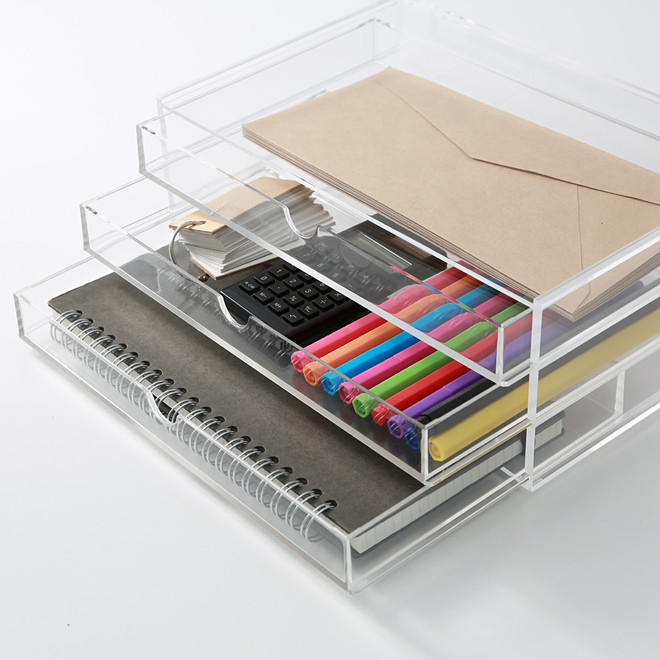 Stackable Acrylic 3 Drawer Box ‐ L