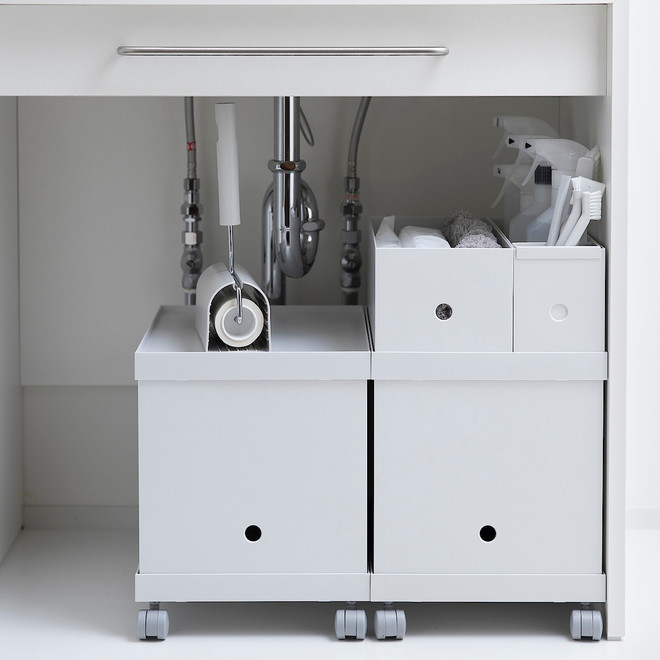 PP File Box Lid ‐ White Grey 25cm