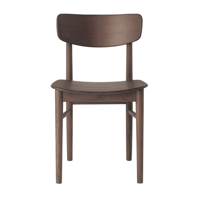 Walnut Round Leg Chair