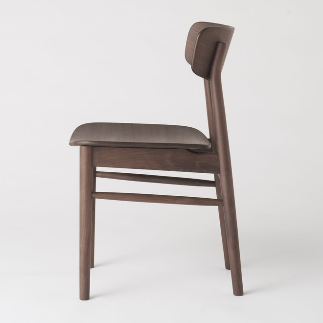 Walnut Round Leg Chair