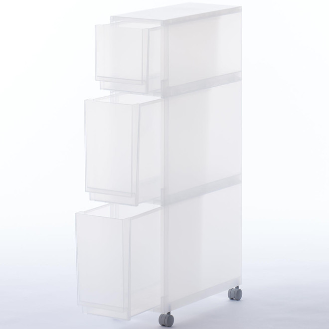 PP Trolley 3 Drawer with Casters 18 x 40 x 83 cm