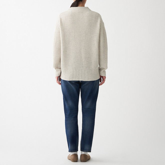 Women's Yak Blend Ribbed Wide Jumper