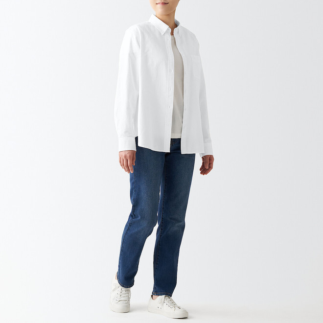 Women's Washed Oxford Button Down Shirt