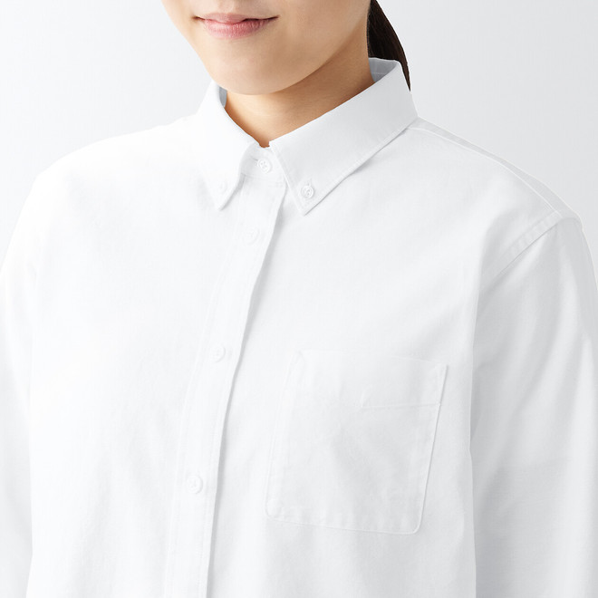 Women's Washed Oxford Button Down Shirt