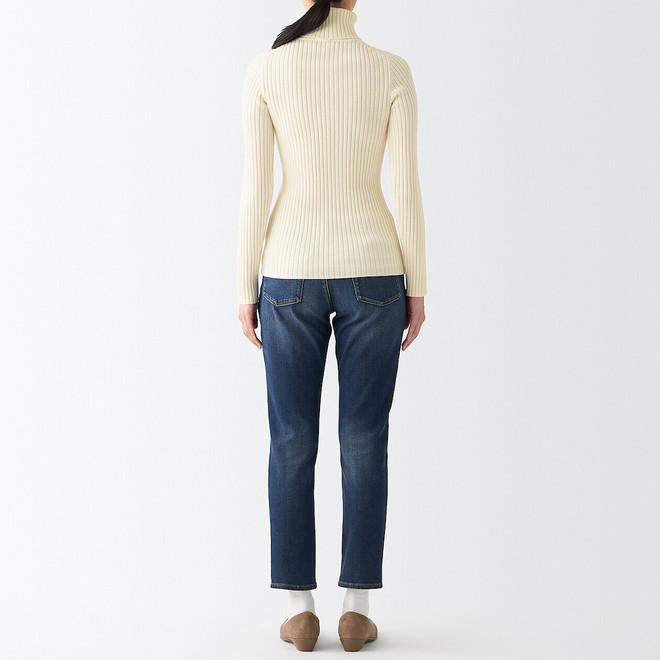 Non‐Itchy Wide Rib Turtle Neck Jumper
