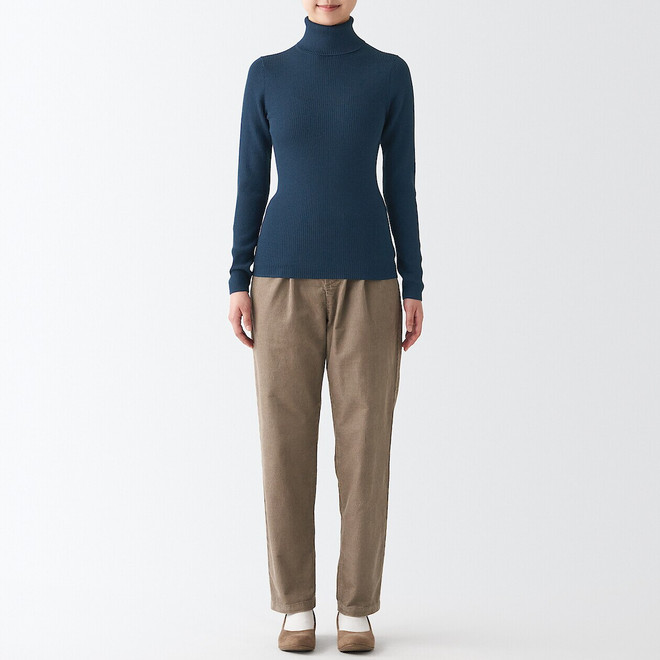 Women's Non Itchy Turtle Neck Rib Jumper