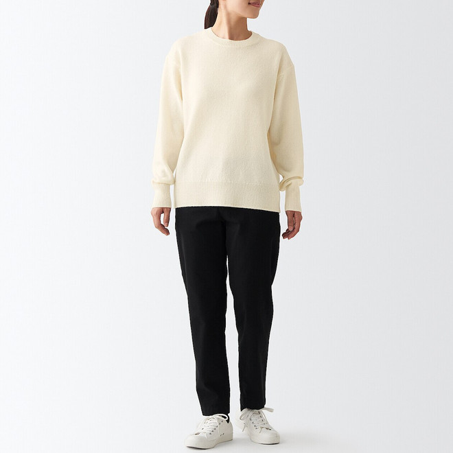 Women's Wool Middle Gauge Crew Neck Jumper