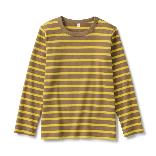 Brushed Rib Cotton Long sleeve T‐shirts (4‐7 years)