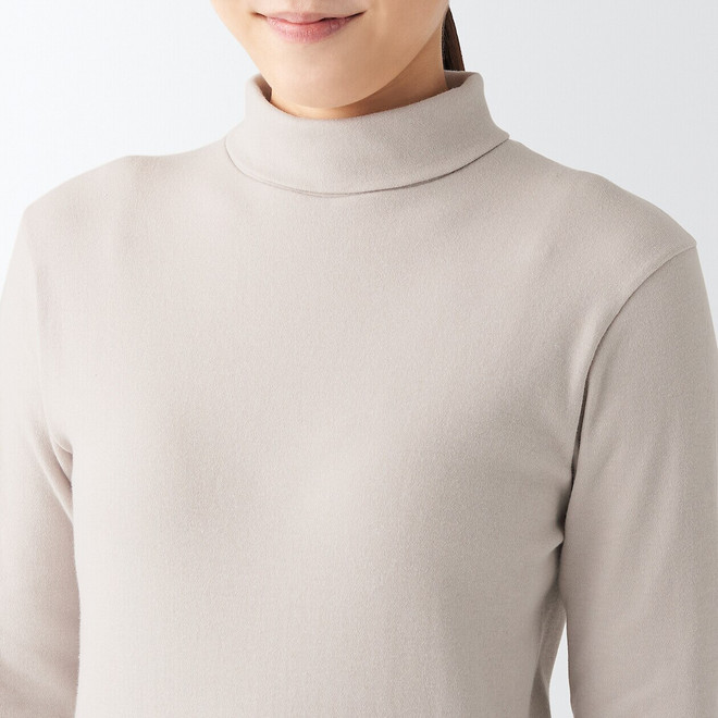 Women's Thick Cotton High Neck Long Sleeve T‐shirt