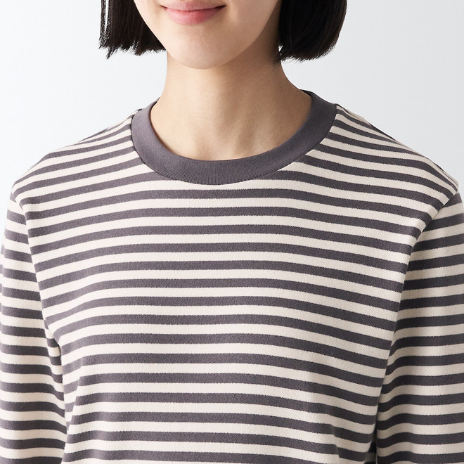 Women's Smooth Cotton Long Sleeve T‐shirt 18774