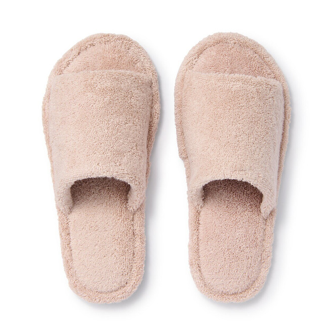 Cosy Cotton Open Toe Mule Slippers