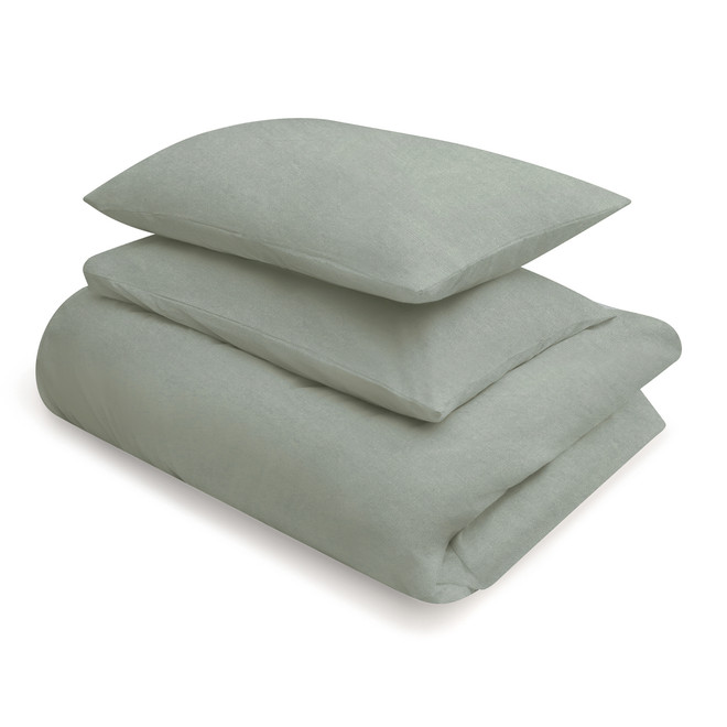 Washed Cotton Fitted Sheet‐ Single