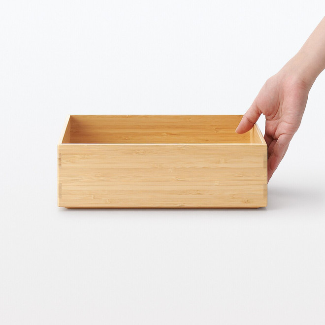 Bamboo Stackable Box‐ 26cm Shallow