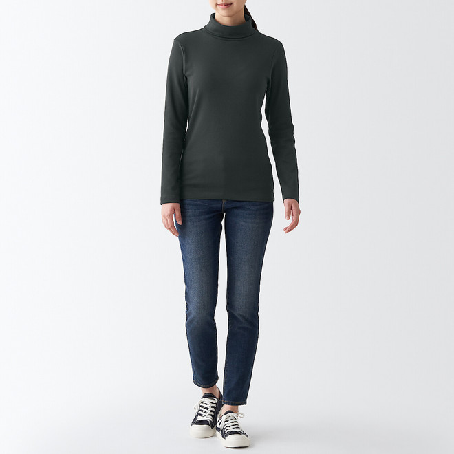 Women's Stretch Ribbed Turtle Neck T‐shirt 16475