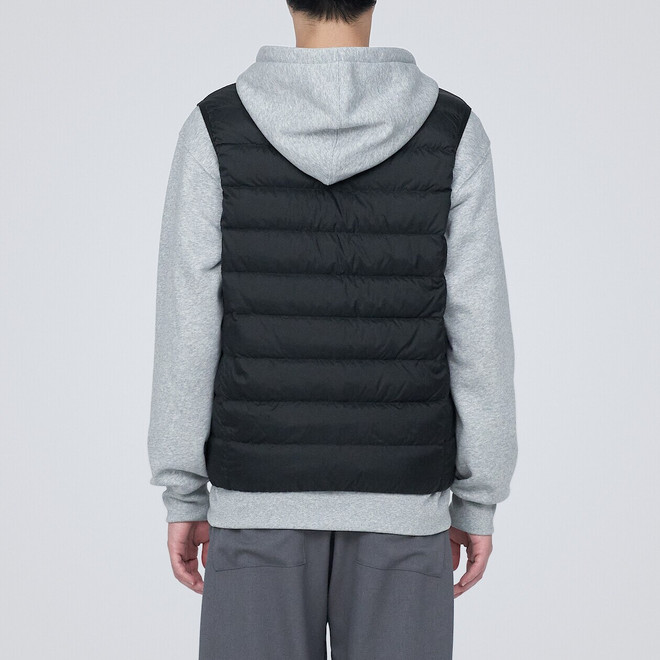 Men's Recycled Nylon Lightweight Collarless Down Gilet