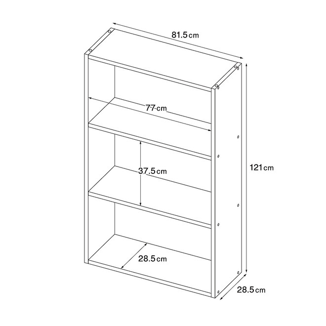 Walnut Shelving Unit - 3 Tier