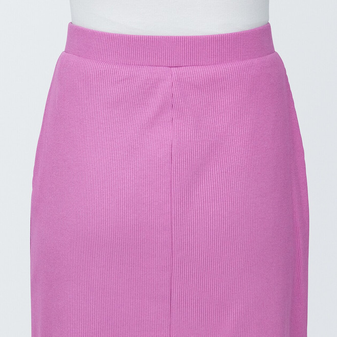 Women's Stretch Ribbed Midi Skirt