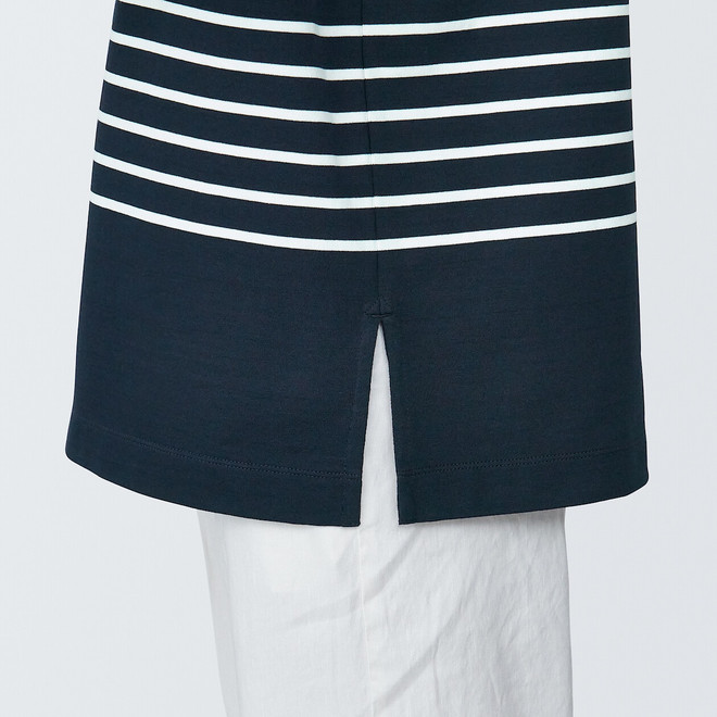 Women's Organic Jersey Boat Neck Short Sleeve Tunic.