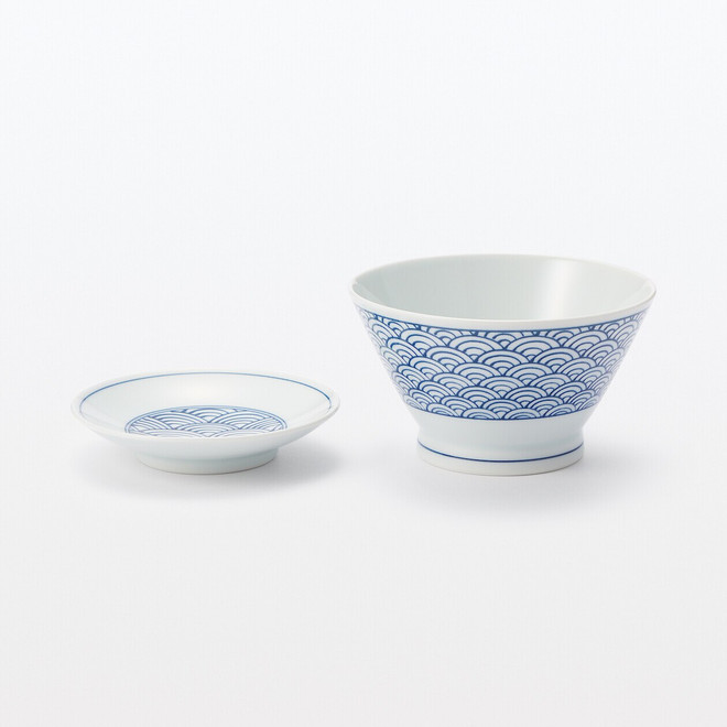 Hasami Ware Porcelain Rice Bowl‐ Wave