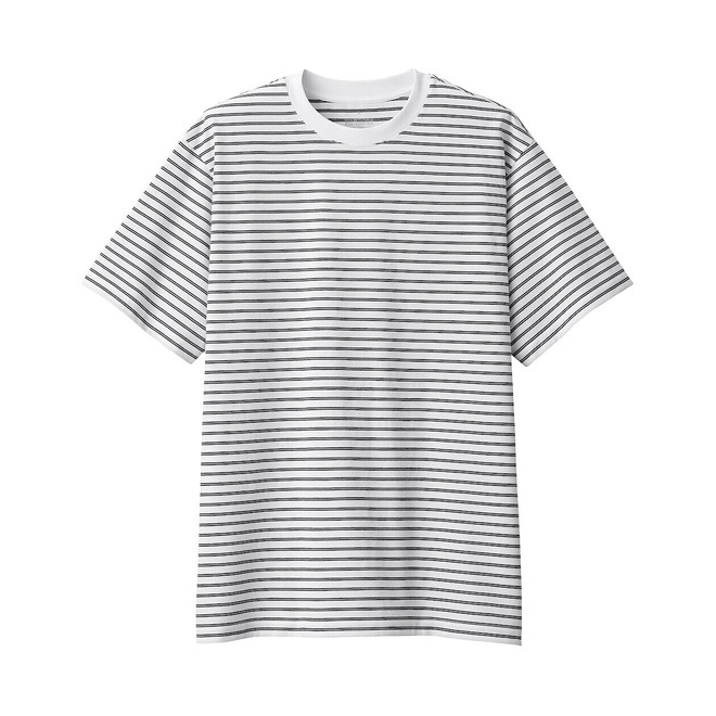 Men's Jersey Crew Neck Short Sleeve T‐shirt‐ Stripe