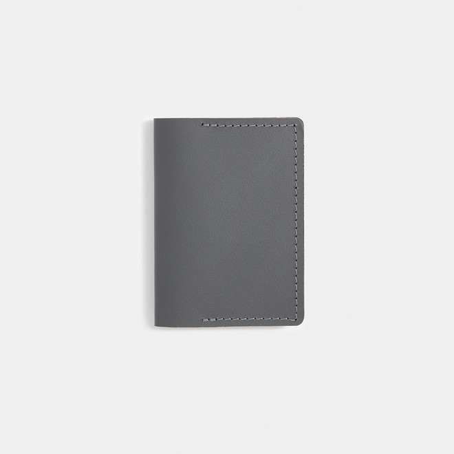 Recycled Leather Travel Wallet Graphite