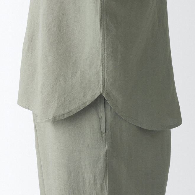 Women's Linen Lyocell Blend Short Sleeve Pyjamas