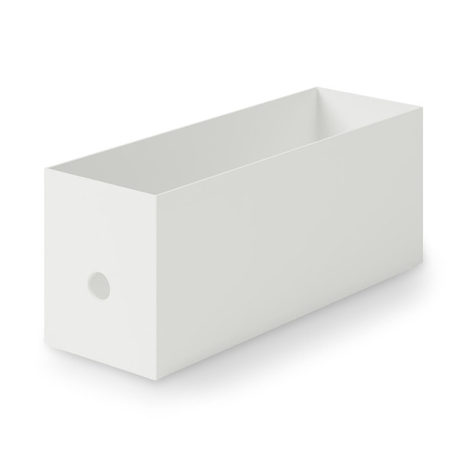 PP File Box White Grey 10x32x12cm.