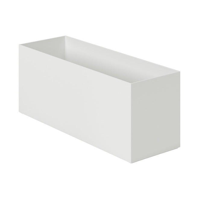 PP File Box White Grey 10x32x12cm.