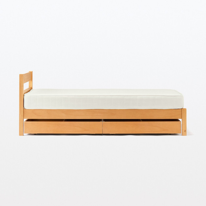 Rubberwood Veneer Bed Single
