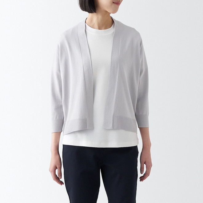 Women's High Twist 3/4 Sleeve Edge To Edge Cardigan